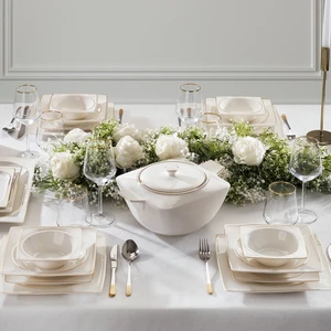 Glamor Pure Yemek Takım-60 Parça-Gold