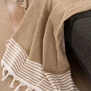 Dafne Moda Naturel Koltuk Örtüsü/şalı Haki