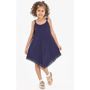 Çağla Şile Bezi Kız Çocuk Elbise Mor Mor