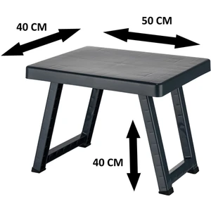 Portatif Katlanabilir Plastik Sehpa Antrasit