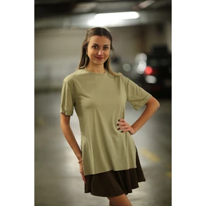 Yırtmaçlı Oversize T-Shirt