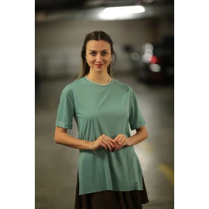 Yırtmaçlı Oversize T-Shirt