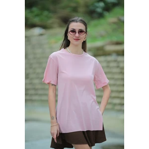 Yırtmaçlı Oversize T-Shirt