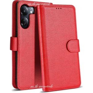 M.TK Moveteck Xiaomi Redmi 13C Kılıf 360 Cüzdan Standlı Kartvizitli