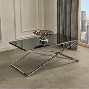 Sawoli Home Royal Gümüş Metal Ayak Orta Sehpa