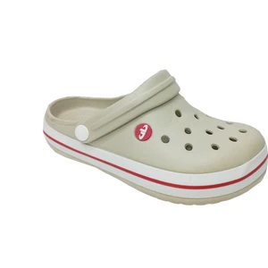 bella  E195-23 Medical Sabo Unisex Terlik Bej Beyaz Kırmızı
