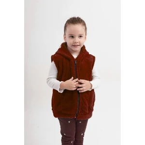 Sweet'S Collection Yelek Bordo Unisex Genç Çocuk Welsoft Peluş