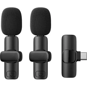2in1 Kablosuz Yaka Mikrofonu Type-C Mini Mikrofon