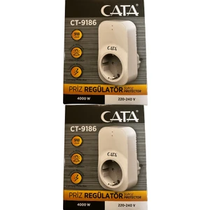 CT-9186 Akım ve Çocuk Korumalı Tekli Kablosuz Priz (2 Adet)
