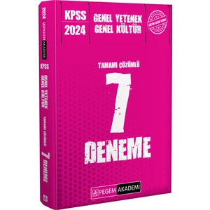 Pegem Akademi Yayıncılık 2024 KPSS Genel Yetenek Genel Kültür Tamamı Çözümlü 7 Deneme