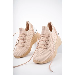 Tyra Kadın Yüksek Taban Bağcıklı Triko Sneaker Spor Ayakkabı