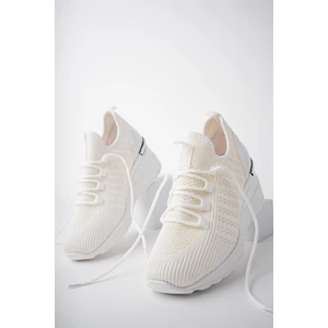 Tyra Kadın Yüksek Taban Bağcıklı Triko Sneaker Spor Ayakkabı