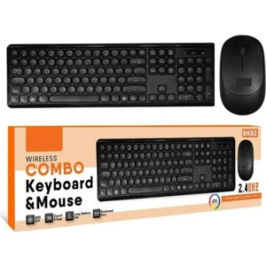 Premium Kalite Kablosuz Klavye ve Mouse Seti Siyah