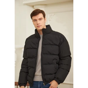 Erkek Oversize Şişme Mont Siyah - 832DNGR