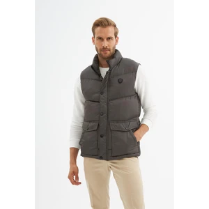 Erkek Cep Detaylı Şişme Yelek Antrasit - 743DNGR