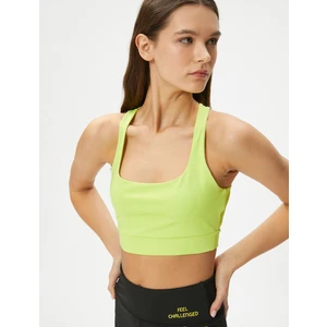 Sporcu Sütyeni Halter Yaka Arkası Çapraz Askılı Kaplı