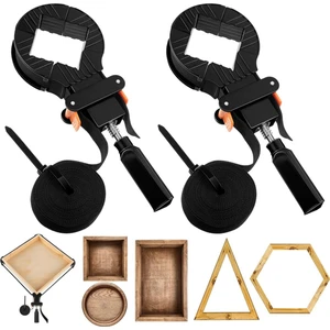 Ağaç Işleme Için 2 Paket Askı Kelepçesi, Hızlı Serbest Bırakılan Bant Kelepçeleri, Kemer Kelepçeleri, Ayarlanabilir Resim Çerçevesi Kelepçe Aracı (Yurt Dışından)