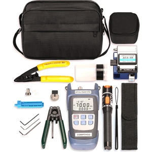 Fiber Cleaver'lı Ftth Fiber Optik Alet Kiti -70-+10DBM Optik Güç Ölçer Görsel Arıza Bulucu 10MW (Yurt Dışından)