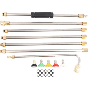 Oluk Temizleme Aleti Basınçlı Yıkama Makinesi - Uzatma Çubukları, Çatı Temizleme Borusu Nozulu - 4000 Psi 5 Uç, Cam Yıkama Aksesuarları, Elektrikli Yıkama Makinesi (Yurt Dışından)