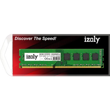 İzoly GB DDR3 1600 MHz Masaüstü RAM – Oyun ve Tasarım Fiyatı