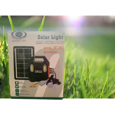 Everton RT-903 Solar Panelli 3 Ampüllü Usb-Mp3-Radyo Destekli Solar Işıldak