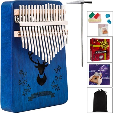 Midex KLX-890 Hakiki Ağaç Kalimba 17 Tuşlu Full Set (HEDİYE