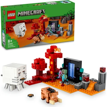 LEGO® Minecraft® Nether Geçidi Pususu 21255 - 8 Yaş ve Üzeri Macera Oyunları Seven Çocuklar İçin