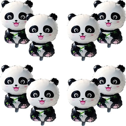 25 Adet Payet Karikatür Panda Folyo Balon Parti Dekoru Hayvanlar Tema Doğum Günü Partisi Bebek Duş Malzemeleri Hayvanat Bahçesi Hayvan Balonları Panda Parti Malzemeleri (Yurt Dışından)