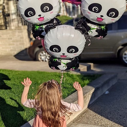 25 Adet Payet Karikatür Panda Folyo Balon Parti Dekoru Hayvanlar Tema Doğum Günü Partisi Bebek Duş Malzemeleri Hayvanat Bahçesi Hayvan Balonları Panda Parti Malzemeleri (Yurt Dışından)