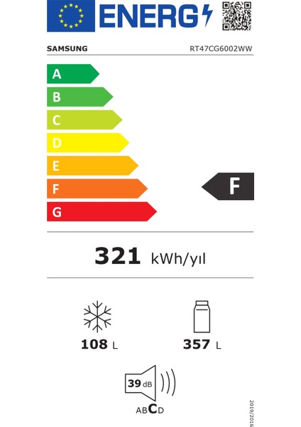 RT47CG6002WW 465 Litre Üstten Donduruculu Beyaz Buzdolabı