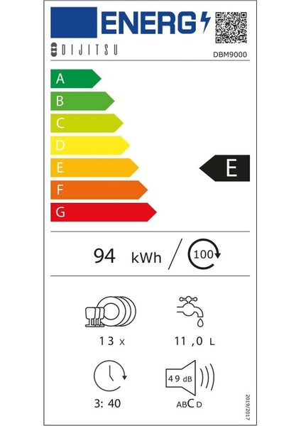 DBM9000 Bulaşık Makinesi