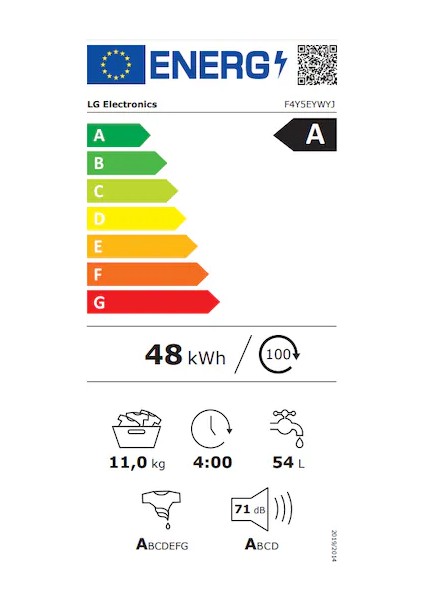 F4Y5EYWYJ.AMBPLTK A Enerji Sınıfı 11KG 1400 Devir Çamaşır Makinesi Siyah