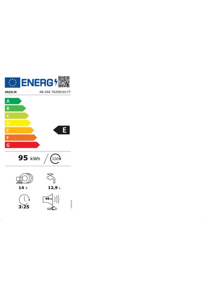 Abc 160 S Siyah 6 Programlı Ankastre Bulaşık Makinesi