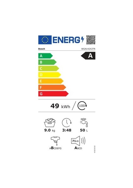 WGA142X2TR 1200 Devir 9 kg Çamaşır Makinesi