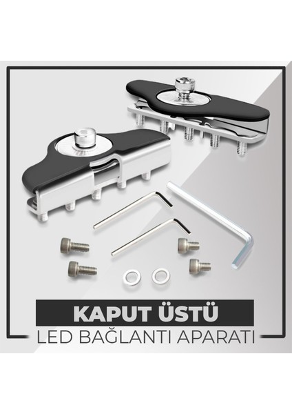 Kaput Üstü Montaj Aparatı Delme Çizme Yapmaz Off Road LED Lamba Çalışma Lambası