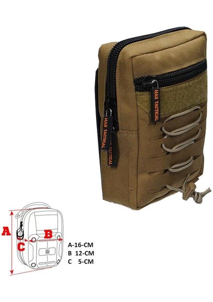 Mas Tactical Dikey Yardımcı Cep (Tan) - M