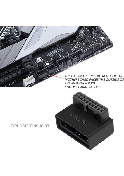 Bilgisayar Anakartı Için 2x PH19A USB 3.0 Dahili Başlık Dönüştürücü (Yurt Dışından)