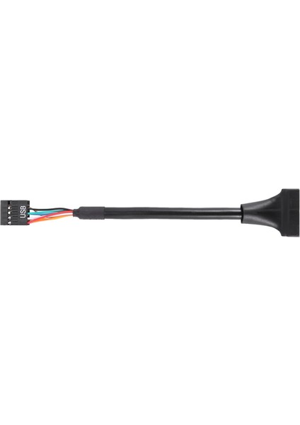 Siyah USB 2.0 9 Pin Dişi - USB 3.0 20 Pin Erkek Kablo Adaptörü (Yurt Dışından)