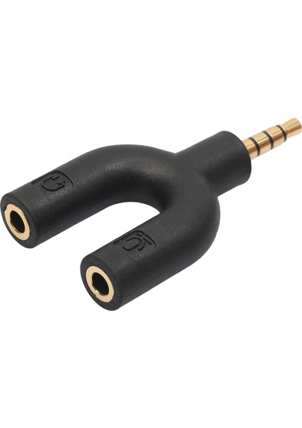 Android iPhone Için U Tipi Adaptör Çift 3,5 mm Kulaklık Fişi (Yurt Dışından)