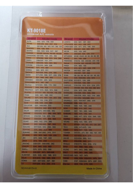 Toshiba Sanyo KT-9018E Için Klima Evrensel Uzaktan Kumanda (Yurt Dışından)