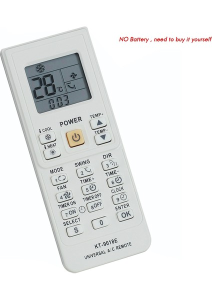 Toshiba Sanyo KT-9018E Için Klima Evrensel Uzaktan Kumanda (Yurt Dışından)