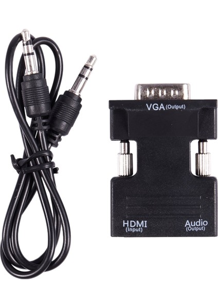 1080P HDMI Dişi - VGA Erkek, Ses Çıkış Kablosu Dönüştürücü ile (Yurt Dışından)