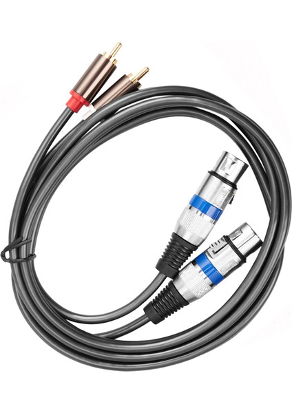Hifi Ses Kablosu 2 Rca Erkek - Xlr 3 Pin Dişi Amplifikatör Kablosu 1.5m (Yurt Dışından) modelleri