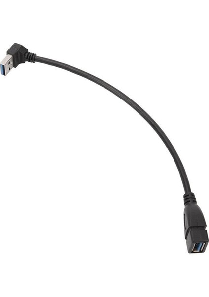 USB 3.0 Açı 90 Derece Uzatma Kablosu Erkek - Dişi Adaptör Yukarı (Yurt Dışından)