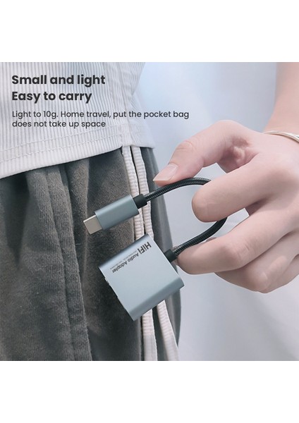 iPad Için 2'si 1 Arada Tip C Adaptör PD60W Hızlı 32BIT/384KHZ Dac Kulaklık (Yurt Dışından)