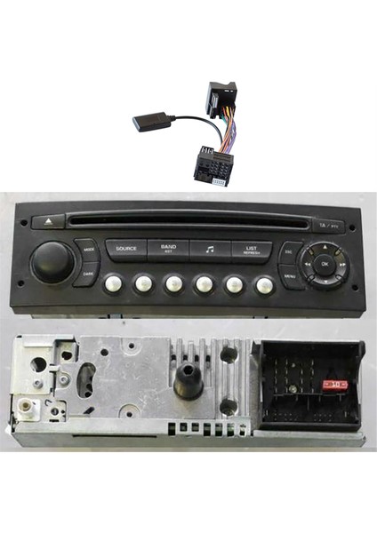 Citroen C2 C5 Için 2pcs Araç Ses Bluetooth 5.0 Alıcı Aux Adaptörü (Yurt Dışından)