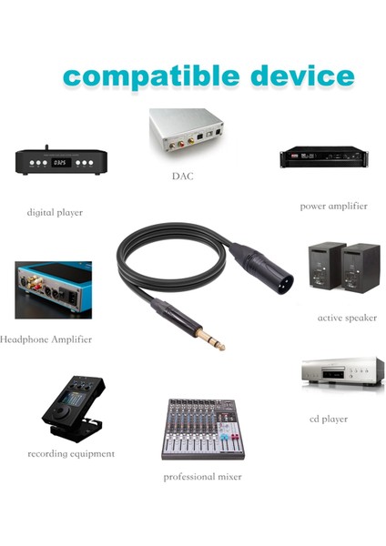 Mikrofon Için 6,35 mm - Xlr Jak Ses Kablosu 6,35 Mm, 1 Metre (Yurt Dışından) fırsatları