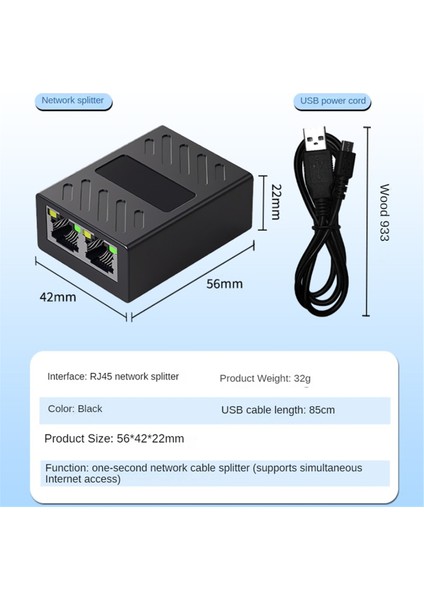 Ila 2 Ethernet Ağ Kablosu Ağ RJ45 Ayırıcı 100M Bağlayıcı (Yurt Dışından) indirimleri