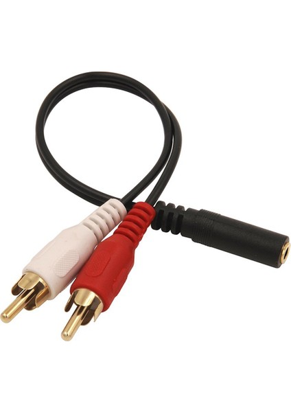 Dişi - 2 Rca Erkek Stereo Y Kablosu 10'lu Paket, Altın Kaplama Adaptör (Yurt Dışından)