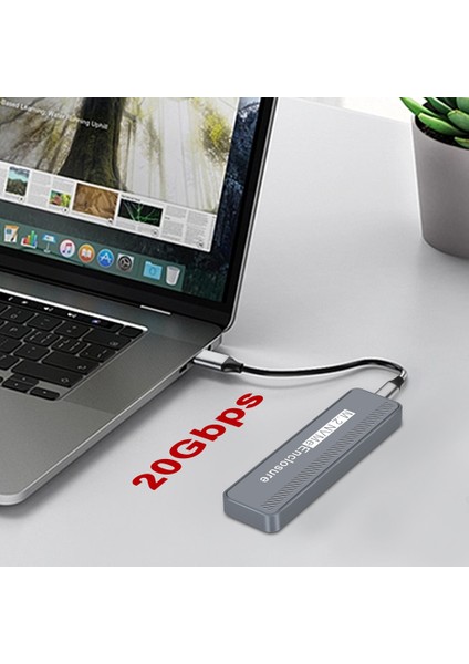 M.2 Nvme SSD Muhafazası Usb3.2 20 Gbps Type-C SSD Muhafazası (Yurt Dışından)